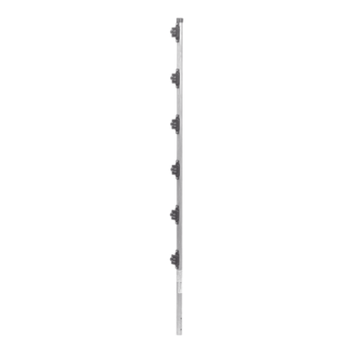 Poste con 6 Aisladores de PASO  para Cerca Electrificada. Tubo Galva. de 1.4m, cal. 18 de 1