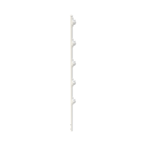 Poste con 5 Aisladores de PASO  para Cerca Electrificada. Tubo Galvanizado de 1.2m, cal. 18 de 1