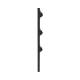 Poste de Paso Negro de 0.75m para Cerca Electrificada. Tubo Galvanizado cal. 18 de 1