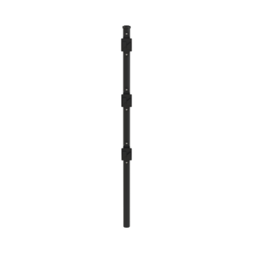 Poste de Paso Negro de 0.75m para Cerca Electrificada. Tubo Galvanizado cal. 18 de 1