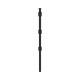 Poste de Paso Negro de 0.75m para Cerca Electrificada. Tubo Galvanizado cal. 18 de 1