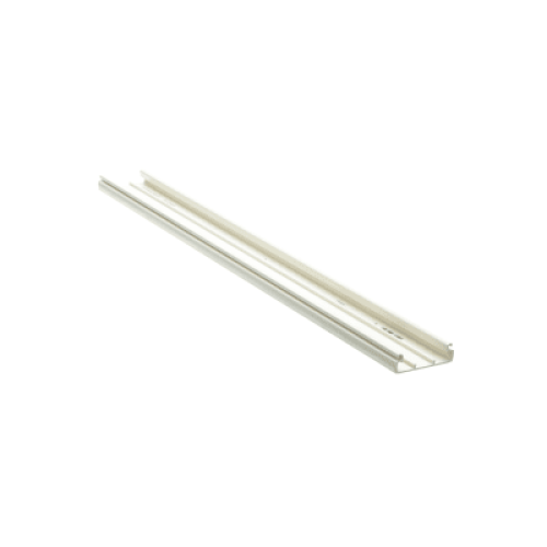 Base para canaleta T-45, de PVC rígido, con orificios perforados para montaje, 60.3 x 18.5 x 2400 mm, Color Blanco