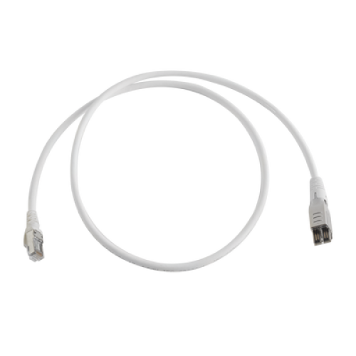 Patch Cord TERA Cat6A 1/10G Ethernet, de 4 Pares y Conector Modular, LS0H, Color Marfil, 1 Metro (3.28 Pies)