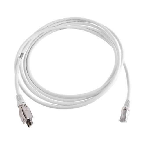 Patch Cord TERA Cat6A 1/10G Ethernet, de 4 Pares y Conector Modular, LS0H, Color Marfil, 10 Metros (32.81 Pies)