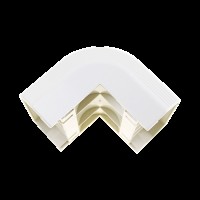 Esquinero exterior, para uso con canaleta T70, Material PVC Rígido, Color Blanco Mate Esquinero exterior, para uso con canaleta T70, Material PVC Rígido, Color Blanco Mate
