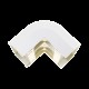 Esquinero exterior, para uso con canaleta T70, Material PVC Rígido, Color Blanco Mate
