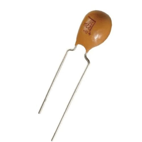 Capacitor de Tantalio de 2.2uF , Emplomado sólido de 25V 