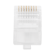 Bote con 100 Piezas de Plug Modular RJ45 Cat5e sin Blindaje, Chapado de Oro a 30 Micras para Durabilidad Extrema