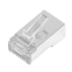 Bote con 100 Plugs Pass Through RJ45 Cat5e Blindado, Chapado de Oro a 30 Micras para Durabilidad Extrema