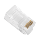 Bote con 100 Plugs Pass Through RJ45 Cat6 sin Blindaje, Chapado de Oro a 30 Micras para Durabilidad Extrema Bote con 100 Plugs Pass Through RJ45 Cat6 sin Blindaje, Chapado de Oro a 30 Micras para Durabilidad Extrema