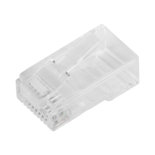 Bote con 100 Plugs Pass Through RJ45 Cat6 sin Blindaje, Chapado de Oro a 30 Micras para Durabilidad Extrema Bote con 100 Plugs Pass Through RJ45 Cat6 sin Blindaje, Chapado de Oro a 30 Micras para Durabilidad Extrema