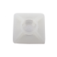  Base Autoadherible para Cinchos Práctica y Eficiente para la Organización y Fijación de Cables, Fabricada en Nylon Resistente y de Color Natural con una Medida de 19x19 mm, Paquete con 100 Piezas (4210-00001)