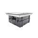 Caja de Piso para Cuatro Módulos Universales (Socket M4), para Alimentación Eléctrica y Redes de Datos (11000-43401) No Incluye Faceplates