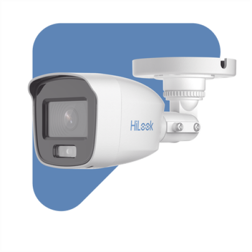[ColorVu] Bala TURBOHD 2 Megapixel (1080p) / Imagen a Color 24/7 / Lente 2.8 mm / Luz Blanca 20 mts / IP66 / Policarbonato / Microfono Integrado