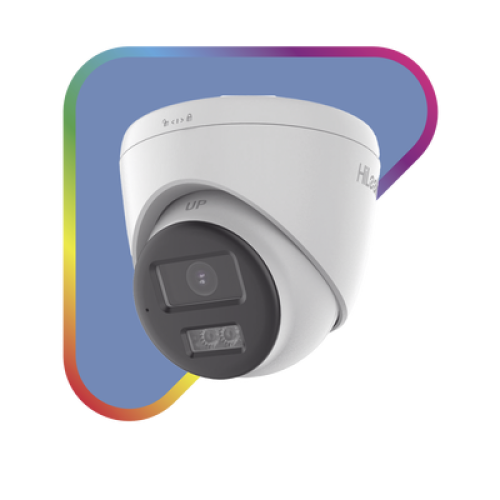 [Audio Bidireccional + Dual Light + ColorVu] Turret TURBOHD 2 Megapixel (1080p) / Lente 2.8 mm / 40 mts IR EXIR + 40 mts Luz Blanca / Micrófono y Bocina Integrado / Exterior IP67 / dWDR