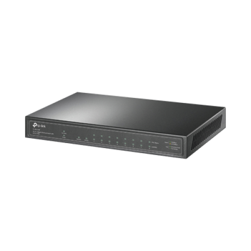 Switch de escritorio PoE+, no Administrable 8 puertos 10/100/1000 Mbps + 1 puertos 10/100/1000 Mbps (Uplink) + 1 puerto SFP, 63W