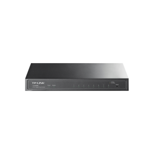 Switch Administrado Gigabit 8 Puertos / Omada SDN / 16 Gbps Capacidad Switching / Gestión Cloud y Local / VLAN / QoS / ACL / Sin Ventiladores / Montaje Pared-Escritorio