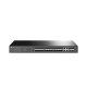 Switch de Fibra Óptica L2+ Omada / 24 puertos SFP 1GE / 4 Puertos Combinados SFP+/RJ45 Gigabit / 2 Puertos Consola RJ45|micro-SUB / Administración Centralizada Omada o Stand-Alone / Compatile con IPv6 /  Multicast IGMP