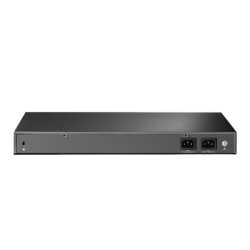 Switch de Fibra Óptica L2+ Omada / 24 puertos SFP 1GE / 4 Puertos Combinados SFP+/RJ45 Gigabit / 2 Puertos Consola RJ45|micro-SUB / Administración Centralizada Omada o Stand-Alone / Compatile con IPv6 /  Multicast IGMP