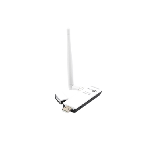 Adaptador USB inalámbrico de alta ganancia N 150 Mbps 2.4 GHz con 1 antena desmontable de 4dBi