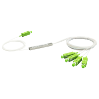 Splitter (Divisor Óptico) tipo PLC, 1x4, conectores SC/APC Splitter (Divisor Óptico) tipo PLC, 1x4, conectores SC/APC