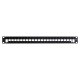 Patch Panel TERA-MAX Blindado de 24 Puertos, Modular (Vacío), Plano, Color Negro, 1UR