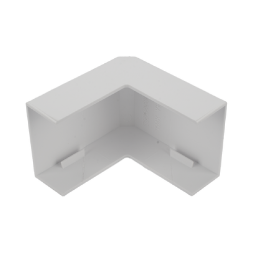 Esquinero exterior color blanco de PVC auto extinguible  para canaletas TMK1735, TMK1735SD (5310-02001) 