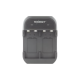 Cargador rápido de 2 compartimientos para baterías Ni-MH; Aplicable en baterías de 9 V /color negro