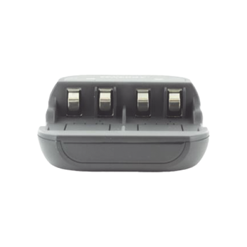 Cargador rápido de 2 compartimientos para baterías Ni-MH; Aplicable en baterías de 9 V /color negro