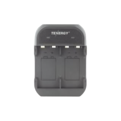 Cargador rápido de 2 compartimientos para baterías Ni-MH; Aplicable en baterías de 9 V /color negro