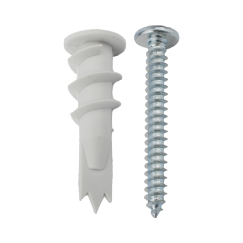 Kit de 10 taquetes autoperforables y 10 tornillos 10mm x 1 1/2