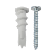Kit de 10 taquetes autoperforables y 10 tornillos 10mm x 1 1/2