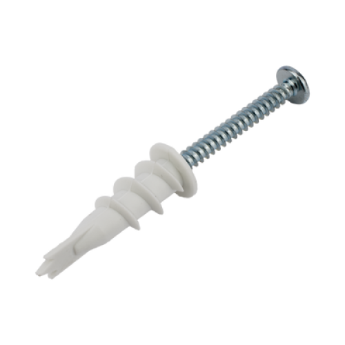 Kit de 10 taquetes autoperforables y 10 tornillos 10mm x 1 1/2