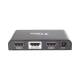 Divisor (Splitter) HDMI 4K de 1 entrada a 2 salidas / Soporta 4K×2K / HDMI 2.0 /  HDCP 2.2 / HDMI 3D / Longitud del cable de Entrada ≤30m, Salida ≤25m / Divide 1 Entrada de video HDMI  a 2 Salidas de Video HDMI (Simultaneas).