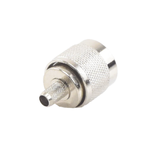 Conector N Macho para 75 Ohm de Anillo Plegable para Cable RG-59, Niquel/Oro/Teflón Conector N Macho para 75 Ohm de Anillo Plegable para Cable RG-59, Niquel/Oro/Teflón