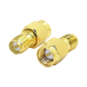 Adaptador de SMA Macho a SMA Hembra Inverso, Oro/ Oro/ Teflón,