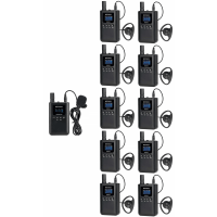 Kit para guía turístico de 1 transmisor y 10 receptores