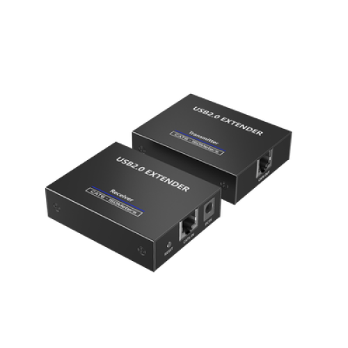 Kit EXTENSOR USB 2.0 de 4 Puertos para Distancias de Hasta  150 m | Soporta USB 2.0, USB 1.1 y USB 1.0 | UTP Cat 5e/6/6a/7 | Soporta Switch Gigabit | Ideal para Cámaras WEB, Impresoras, Escáner, Memorias, Mouse, etc.