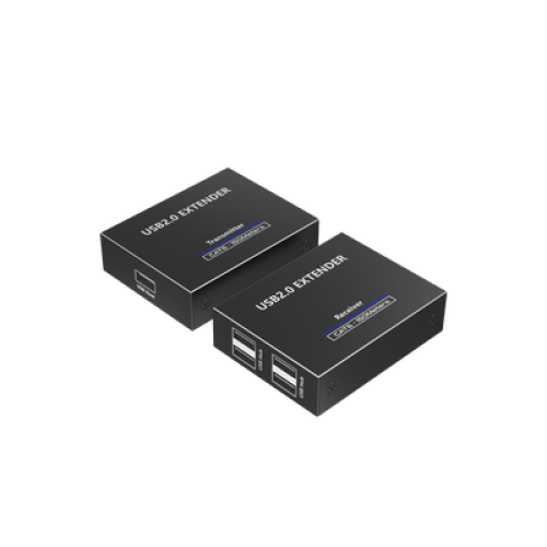 Kit EXTENSOR USB 2.0 de 4 Puertos para Distancias de Hasta  150 m | Soporta USB 2.0, USB 1.1 y USB 1.0 | UTP Cat 5e/6/6a/7 | Soporta Switch Gigabit | Ideal para Cámaras WEB, Impresoras, Escáner, Memorias, Mouse, etc.