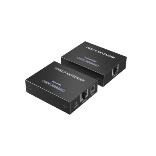 Kit EXTENSOR USB 2.0 de 4 Puertos para Distancias de Hasta  150 m | Soporta USB 2.0, USB 1.1 y USB 1.0 | UTP Cat 5e/6/6a/7 | Soporta Switch Gigabit | Ideal para Cámaras WEB, Impresoras, Escáner, Memorias, Mouse, etc.