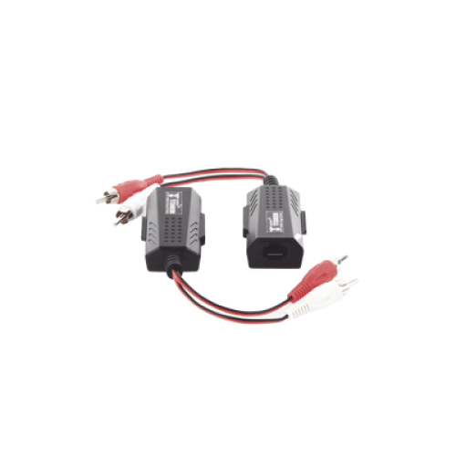 Balun Extensor de Audio Analogo Estereo RCA a RJ45 / Distancia 800 Metros (2625 Pies) / Cable CAT5-6 / Conector 100% Cobre / Protección TVS, Calidad Premium