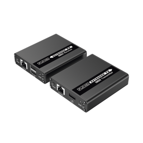 Kit extensor KVM (HDMI y USB) | 40m a 4k@30Hz  | 70m a 1080P@60Hz | Cat 6, 6a y 7 | CERO LATENCIA | HDR | Salida Loop | Salida de audio de 3.5mm |