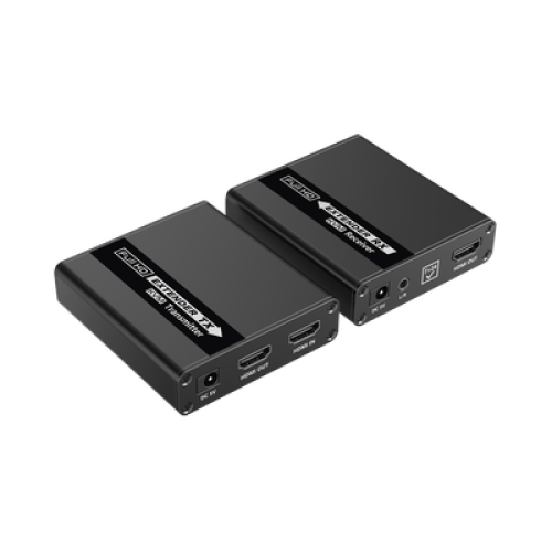 Kit extensor KVM (HDMI y USB) | 40m a 4k@30Hz  | 70m a 1080P@60Hz | Cat 6, 6a y 7 | CERO LATENCIA | HDR | Salida Loop | Salida de audio de 3.5mm |