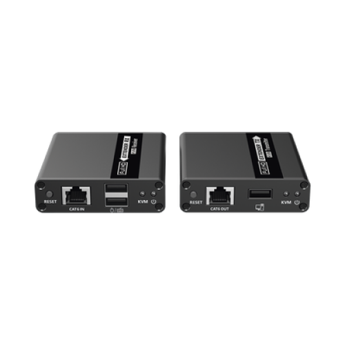 Kit extensor KVM (HDMI y USB) | 40m a 4k@30Hz  | 70m a 1080P@60Hz | Cat 6, 6a y 7 | CERO LATENCIA | HDR | Salida Loop | Salida de audio de 3.5mm |