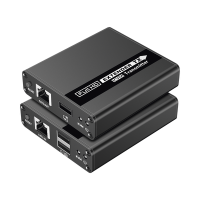 Kit extensor KVM (HDMI y USB) | 40m a 4k@30Hz  | 70m a 1080P@60Hz | Cat 6, 6a y 7 | CERO LATENCIA | HDR | Salida Loop | Salida de audio de 3.5mm |