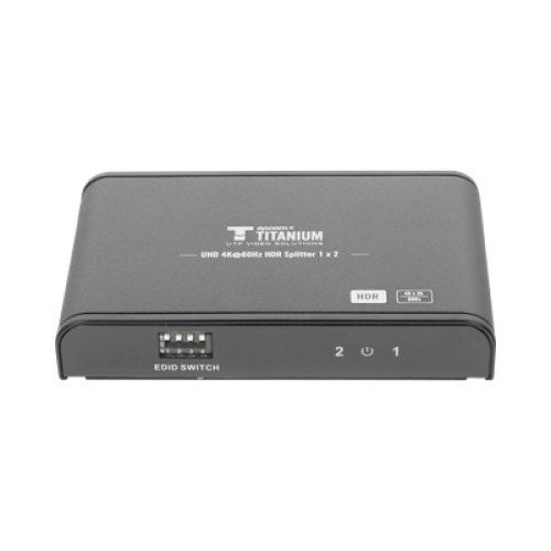 Divisor (Splitter) HDMI 4K de 1 Entrada a 2 Salidas (Simultaneas) / Soporta 4K×2K / Ajuste de resoluciones EDID / HDR / HDMI 2.0 /  HDCP 2.2  / Soporta formatos de Audio Dolby Digital / Longitud del cable de entrada y salida ≤10m.