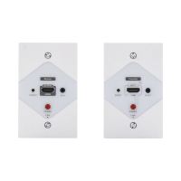 Kit Extensor HDMI en PLACAS DE PARED para distancias de 40 metros / Resolución 1080P @ 60 Hz / Cat 6/6A/ 7 / HDR/ Cero Latencia / Soporta Control Remoto / Placa de pared de 2.74 x 4.49” (tamaño estándar de EE.UU.).