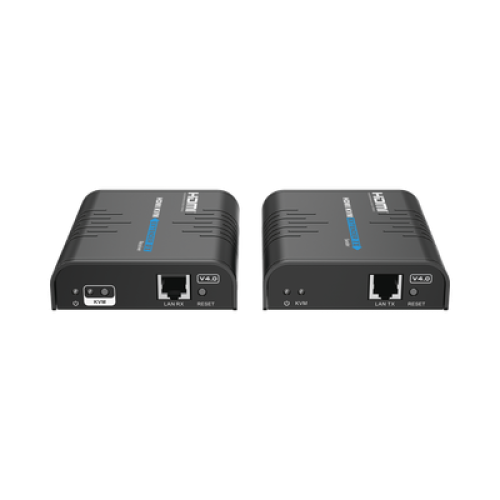 Kit extensor KVM (HDMI y USB) hasta 120 metros | Resolución 1080P @ 60 Hz | Soporta STP y UTP CAT6 | Soporta Switch Gigabit para control KVM múltiple | Soporta hasta 253 receptores | Transmite el Video y Controla tu DVR vía USB Kit extensor KVM (HDMI y USB) hasta 120 metros | Resolución 1080P @ 60 Hz | Soporta STP y UTP CAT6 | Soporta Switch Gigabit para control KVM múltiple | Soporta hasta 253 receptores | Transmite el Video y Controla tu DVR vía USB