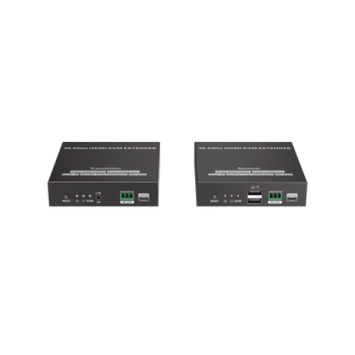 Kit Extensor KVM (HDMI y USB) hasta 120 metros | Transmite el Video y Controla tu DVR vía USB a distancia | Soporta resolución 4K @60Hz | Cat 6, 6a y 7 | Salida Loop en el Tx para visualización local  