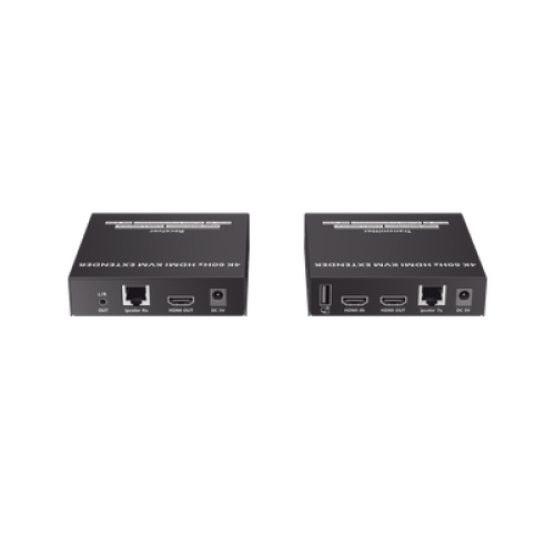 Kit Extensor KVM (HDMI y USB) hasta 120 metros | Transmite el Video y Controla tu DVR vía USB a distancia | Soporta resolución 4K @60Hz | Cat 6, 6a y 7 | Salida Loop en el Tx para visualización local  